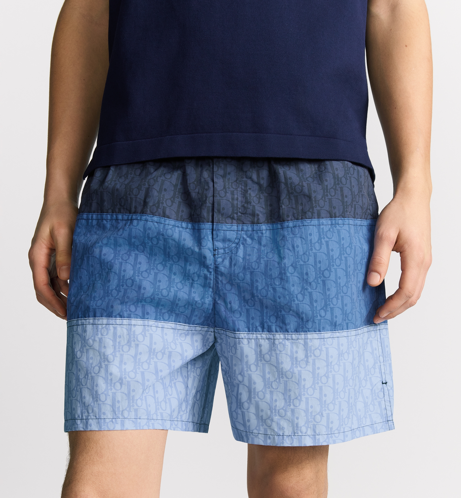 Dior Oblique Swim Shorts Blue