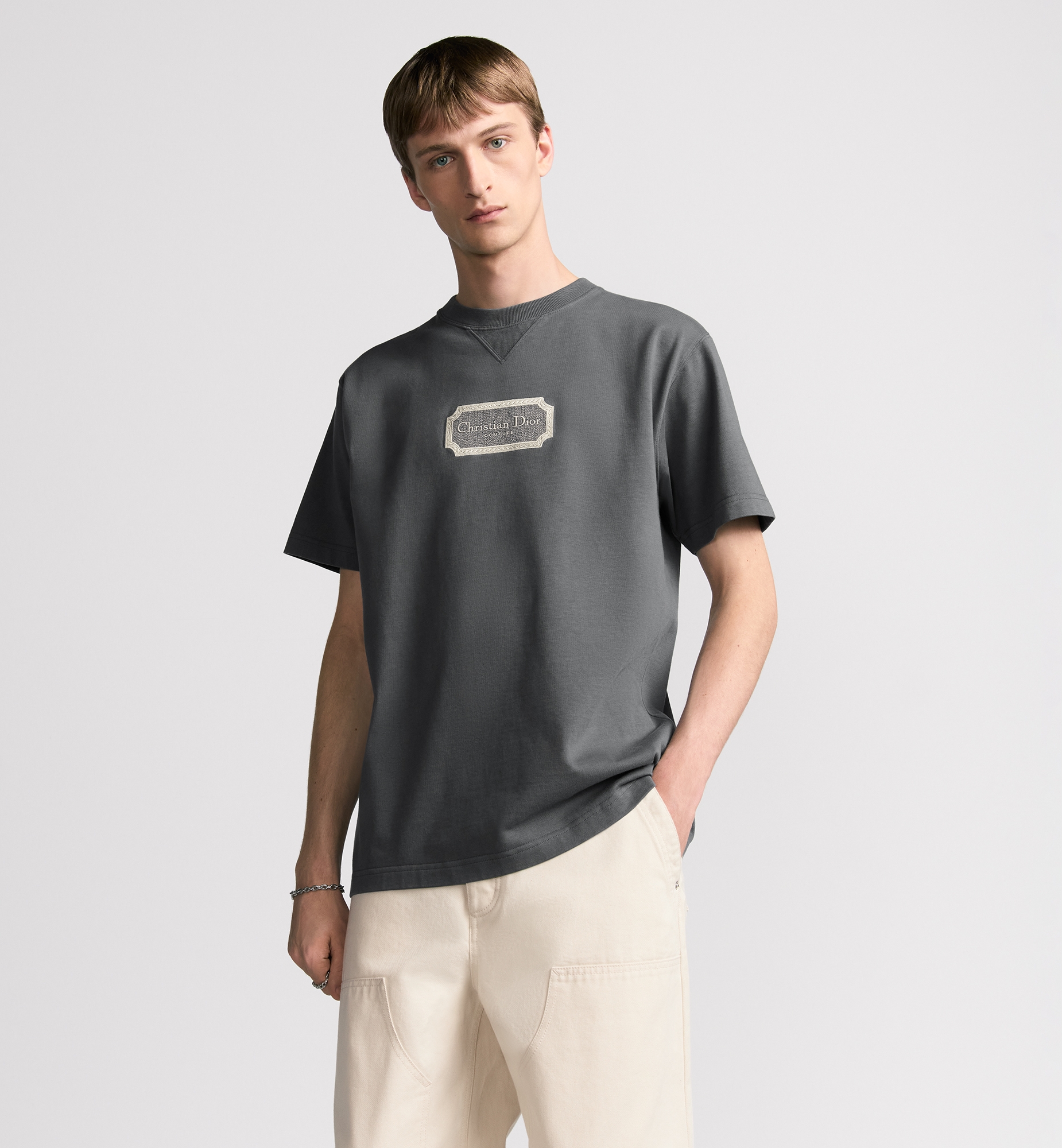 Christian Dior Couture T-Shirt, Relaxed Fit Grey