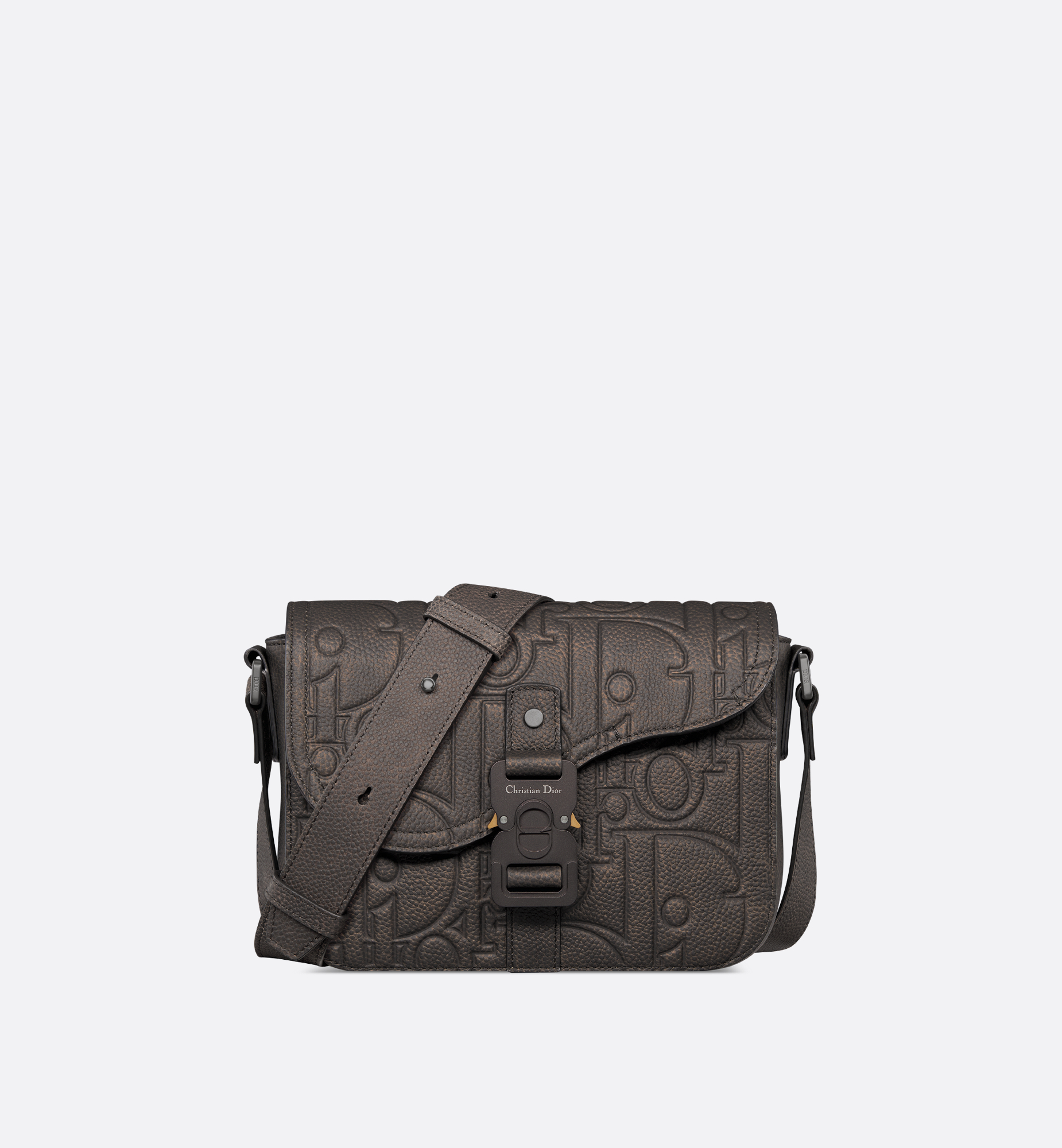 Small Saddle Messenger Bag with Flap Brown