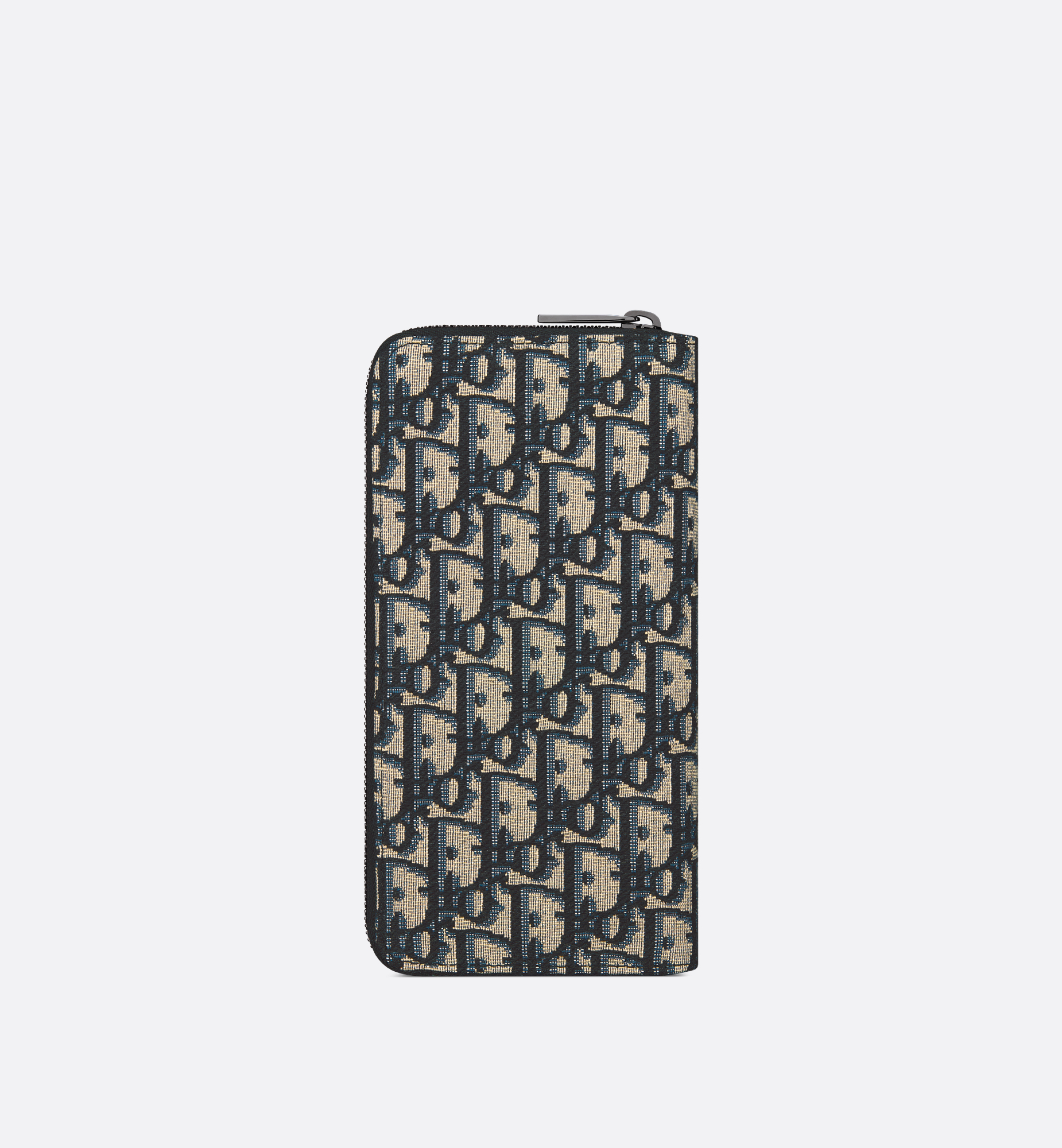 Long Vertical Zipped Wallet Beige