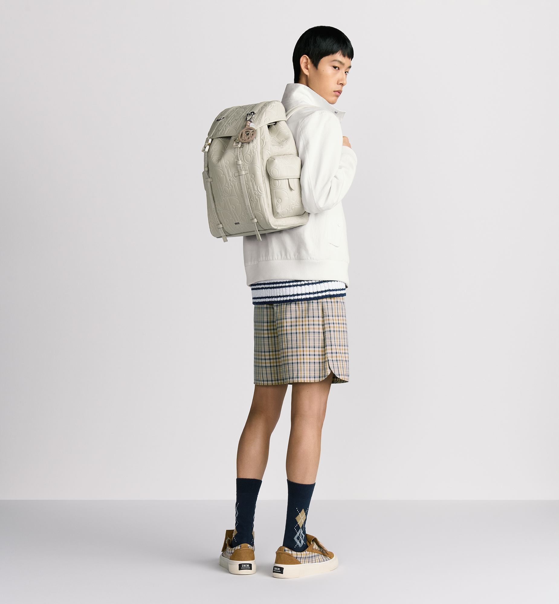 Dior Hit the Road Backpack with Flap Beige