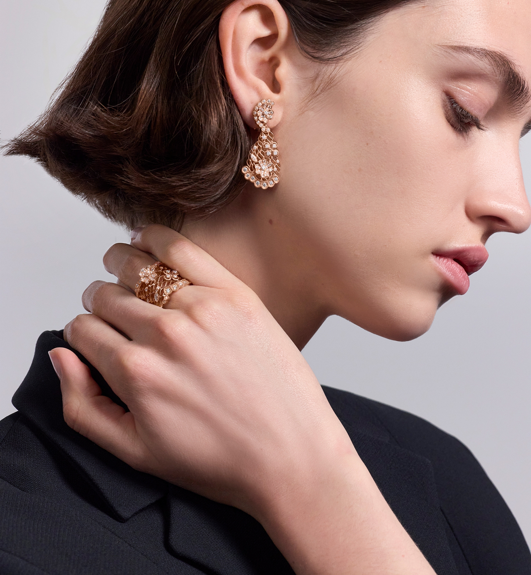 Couture Dior Earrings Pink