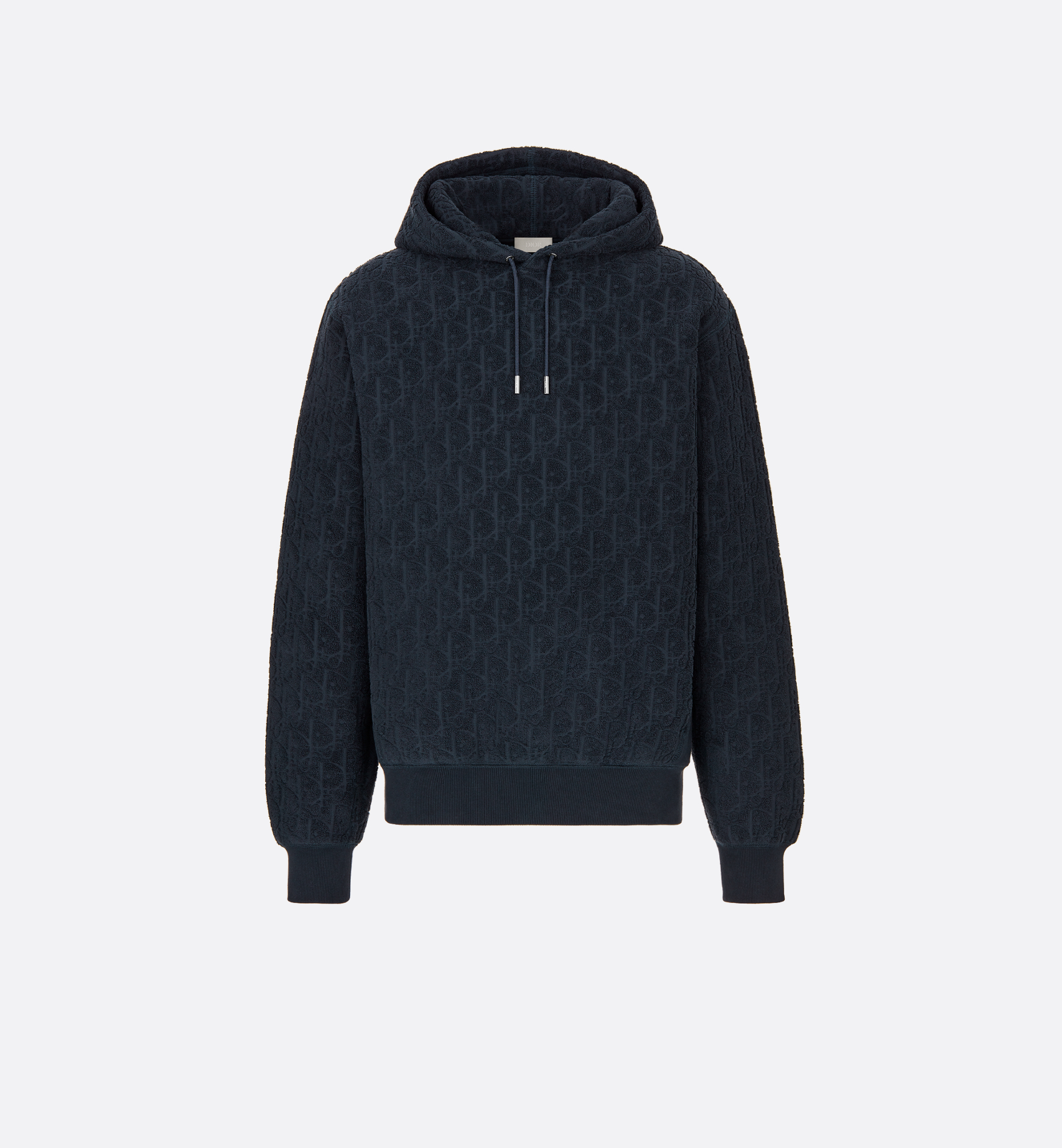 Dior Oblique Relaxed-Fit Hooded Sweatshirt Blue