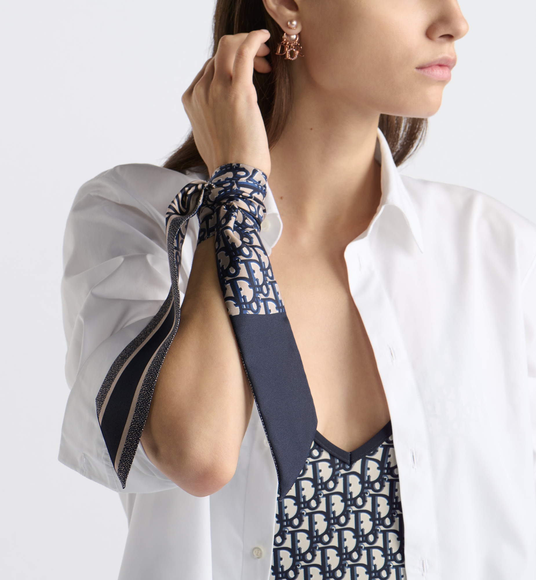 Dior Oblique Mitzah Scarf Blue