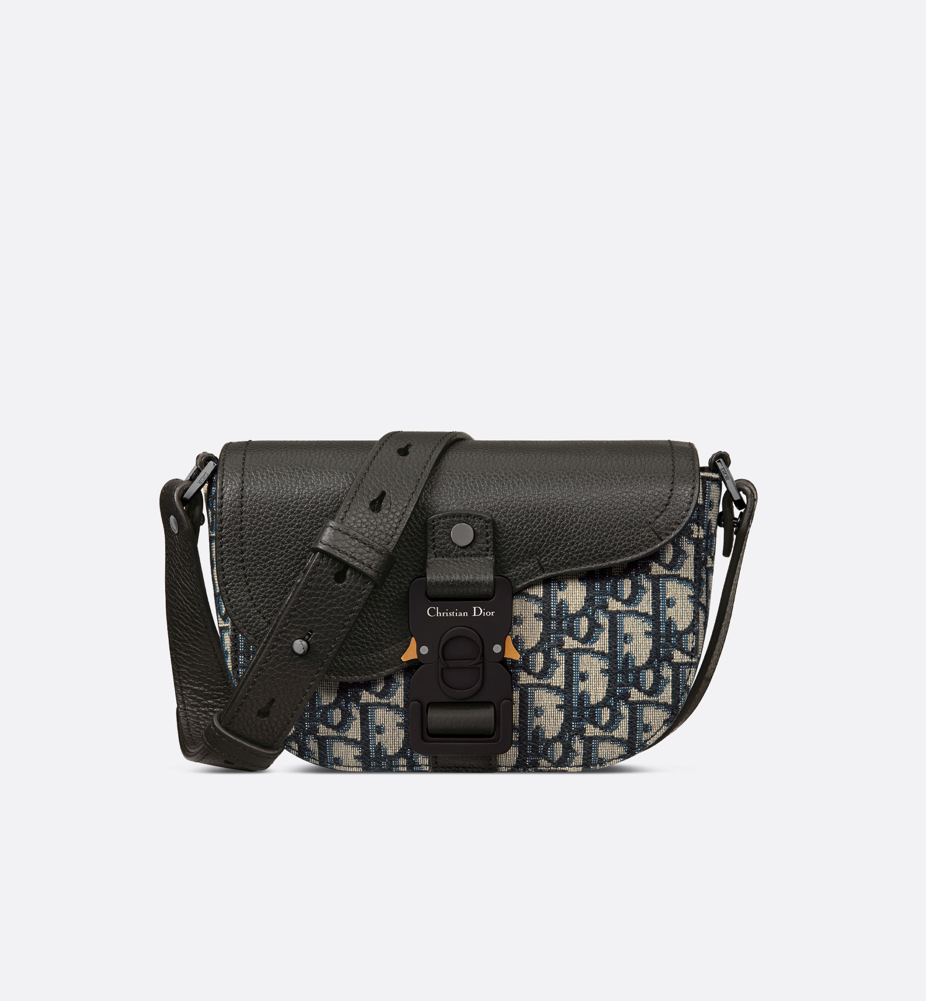 Mini Saddle Messenger Bag with Flap Beige