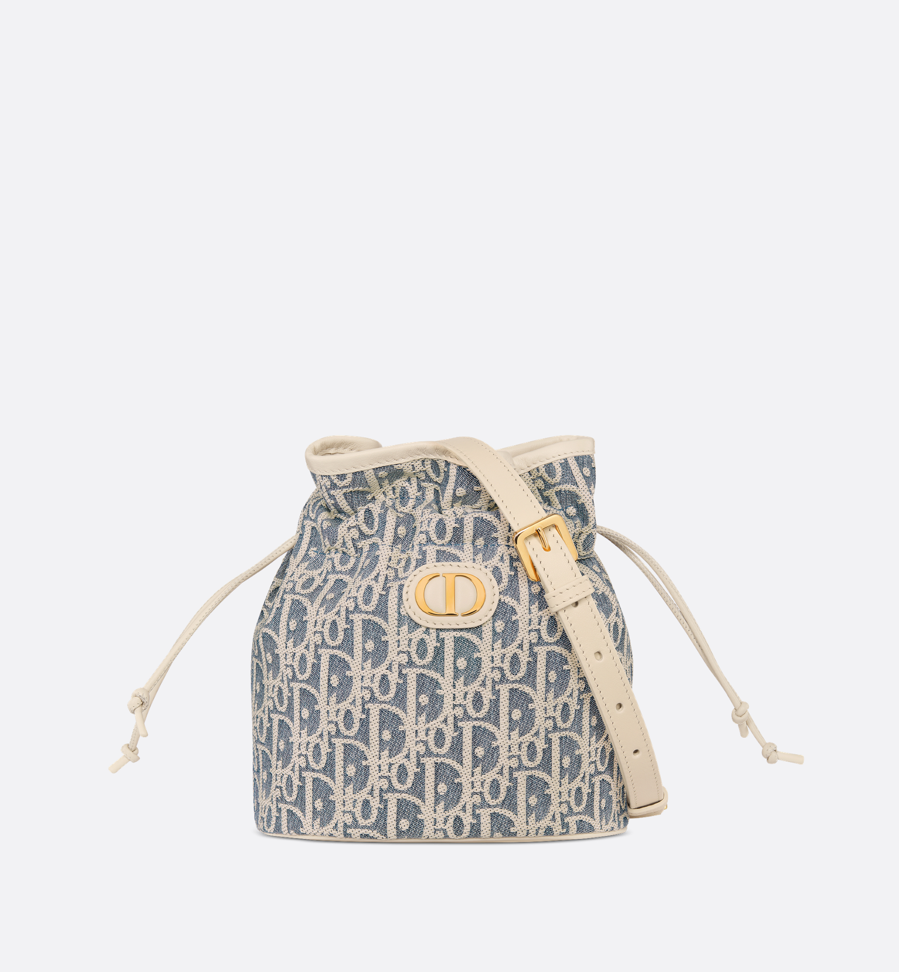 30 Montaigne Mini Bucket Bag with Drawstring Blue