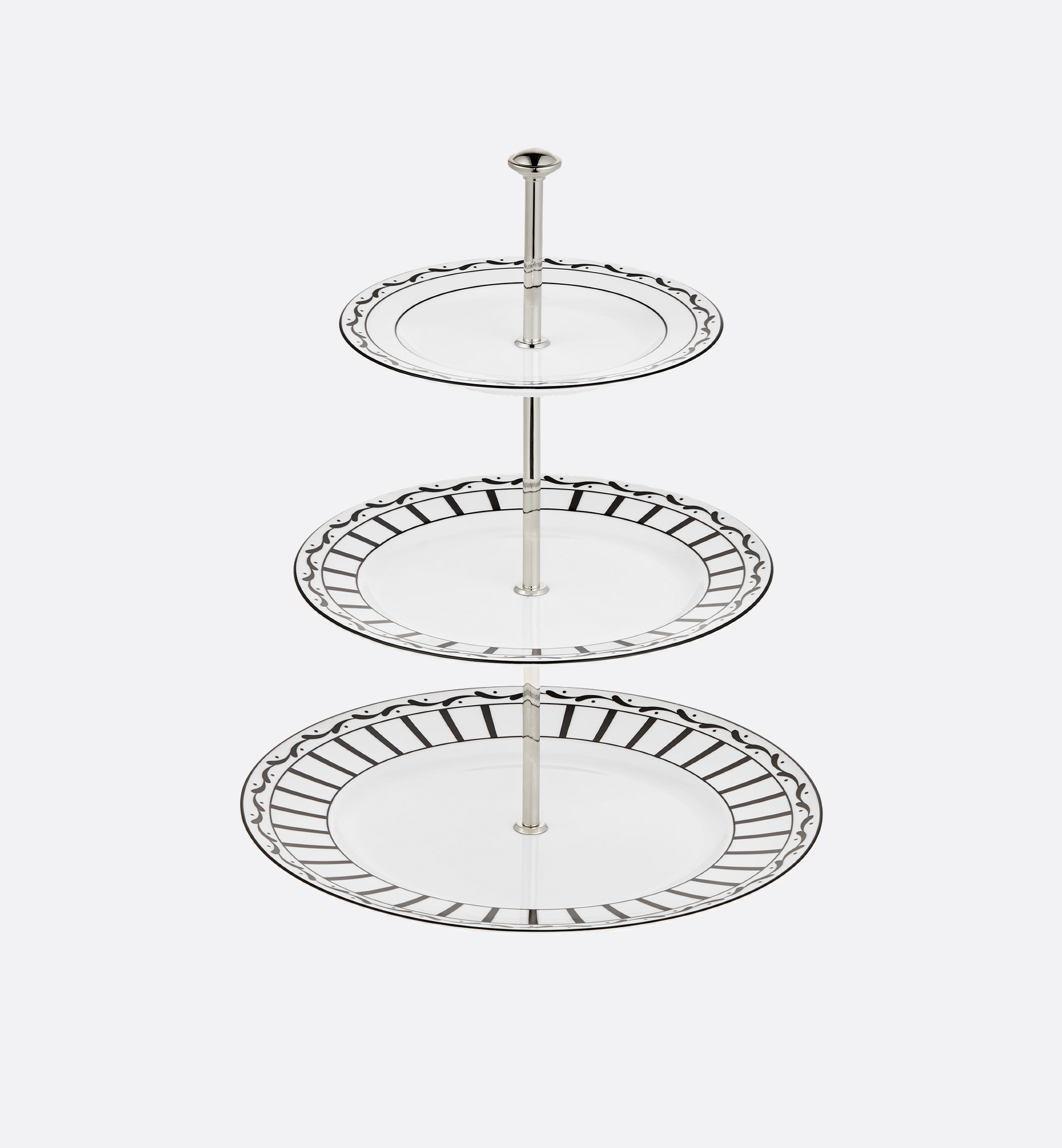 Three-Tiered Cake Stand Black