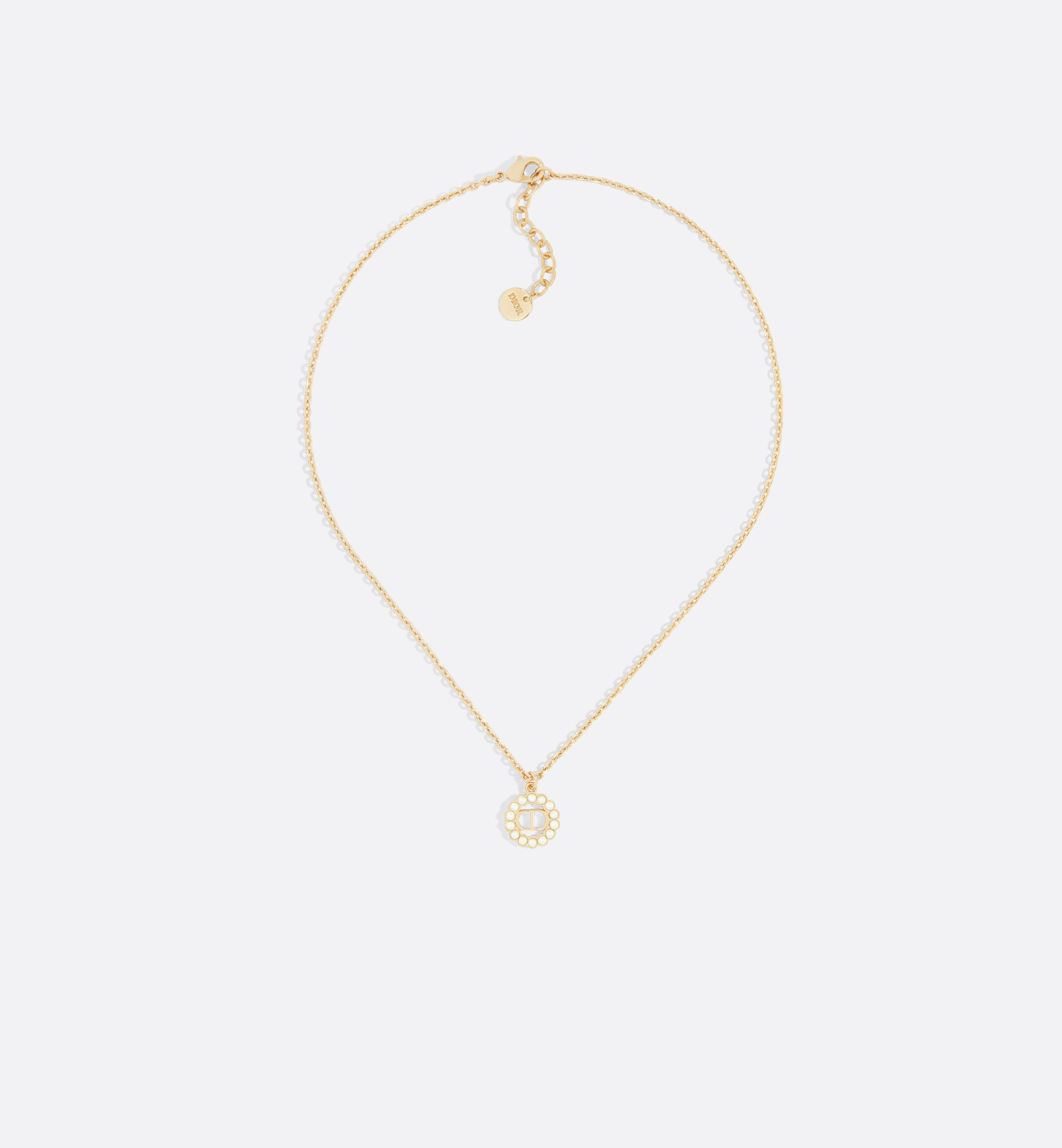 Petit CD Circle Necklace Gold