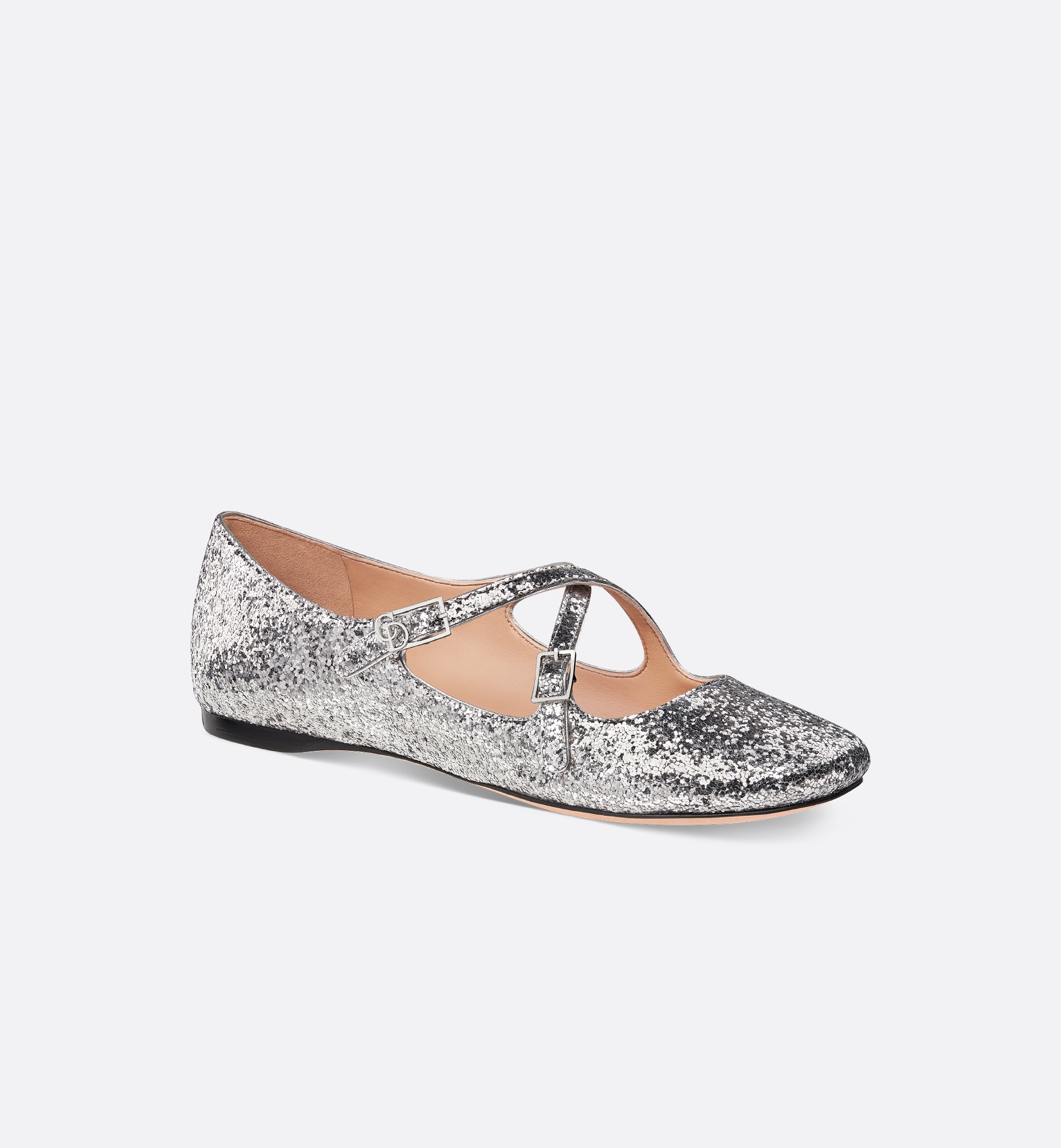 Very Dior Ballet Flat Silver