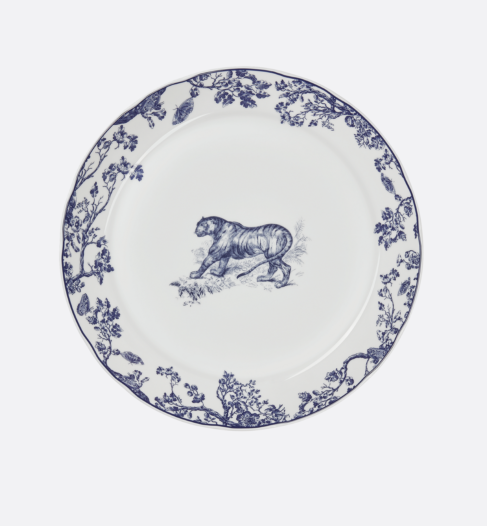 Deep Round Platter Blue