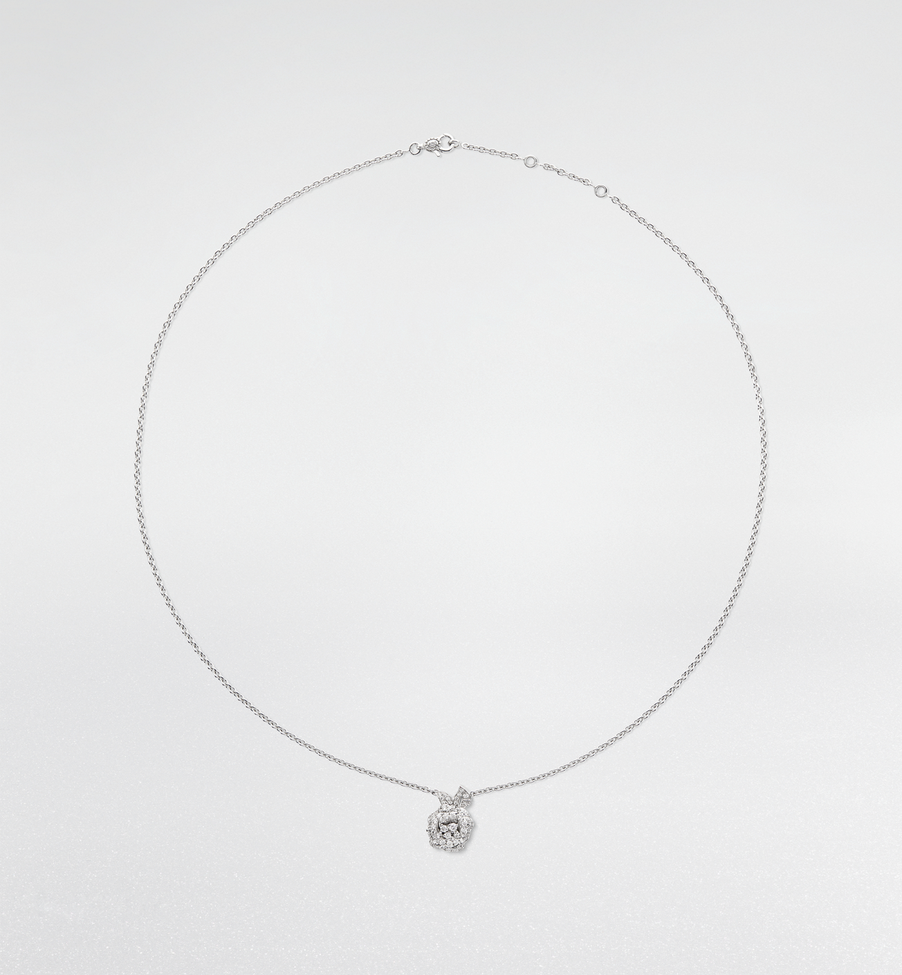 Small Rose Dior Bagatelle Necklace White