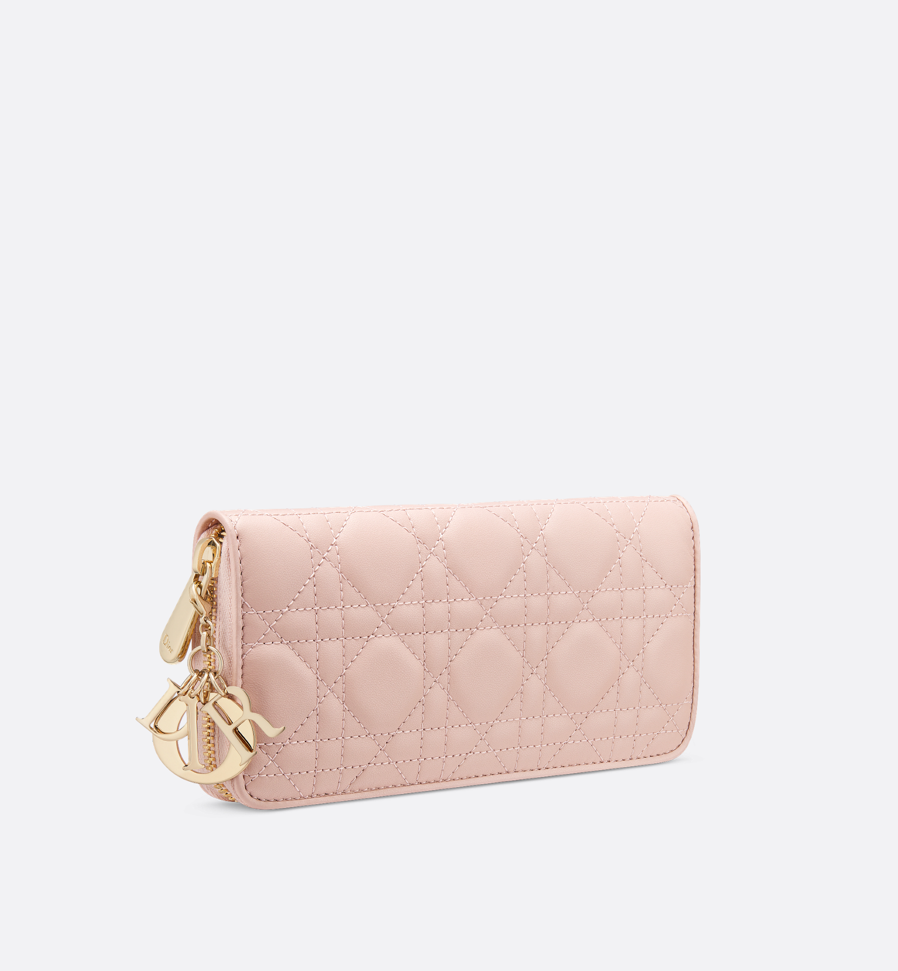 Lady Dior Voyageur Wallet Pink