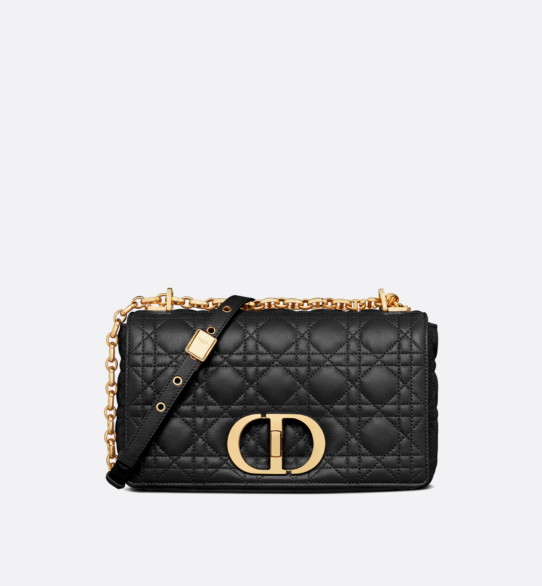 Medium Dior Caro Bag Black