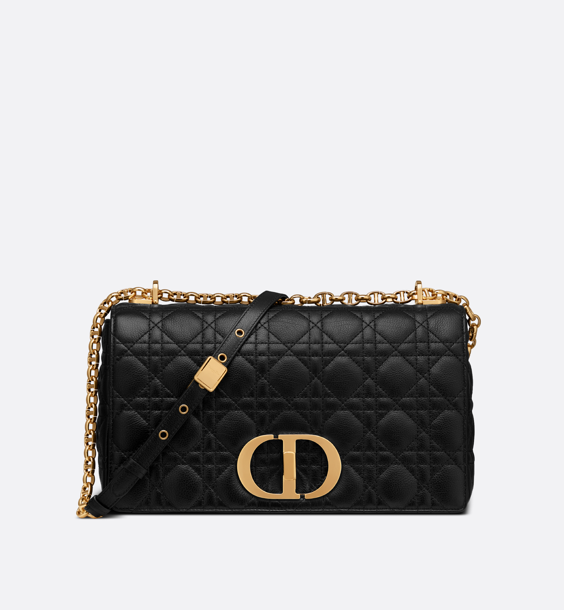 Large Dior Caro Bag Black