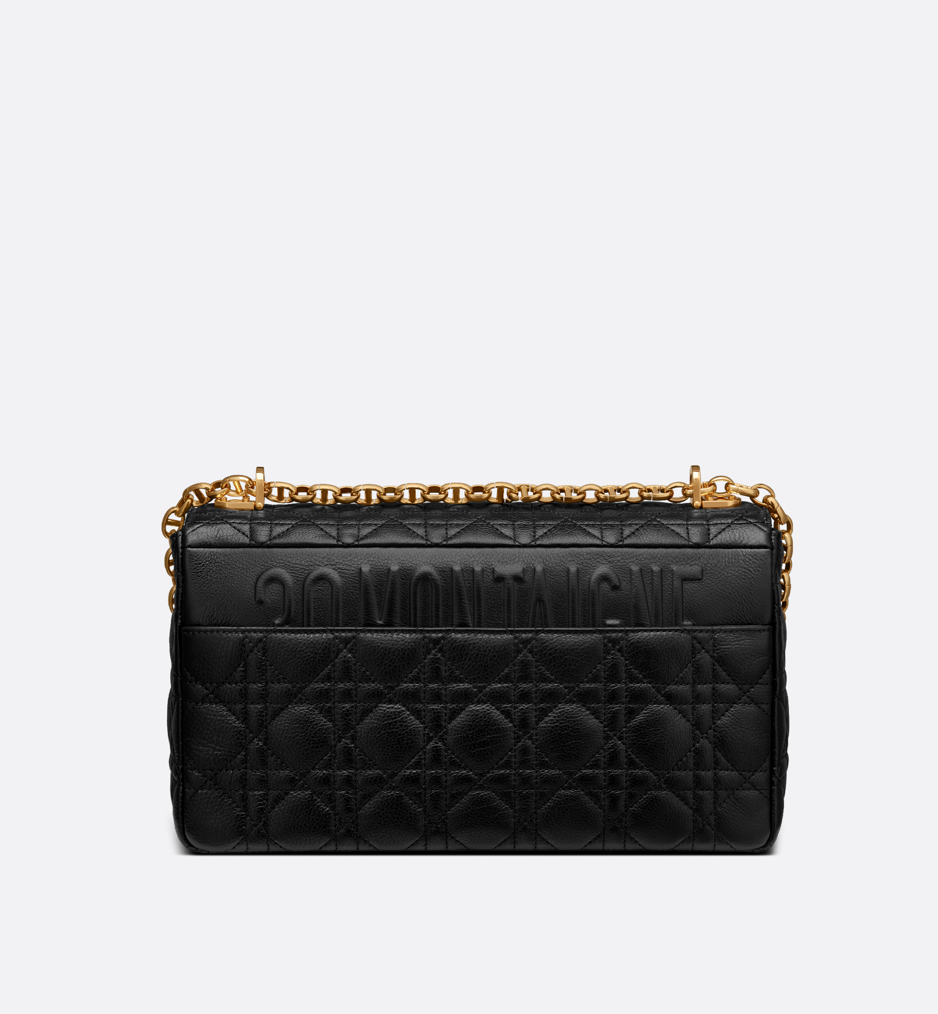 Large Dior Caro Bag Black