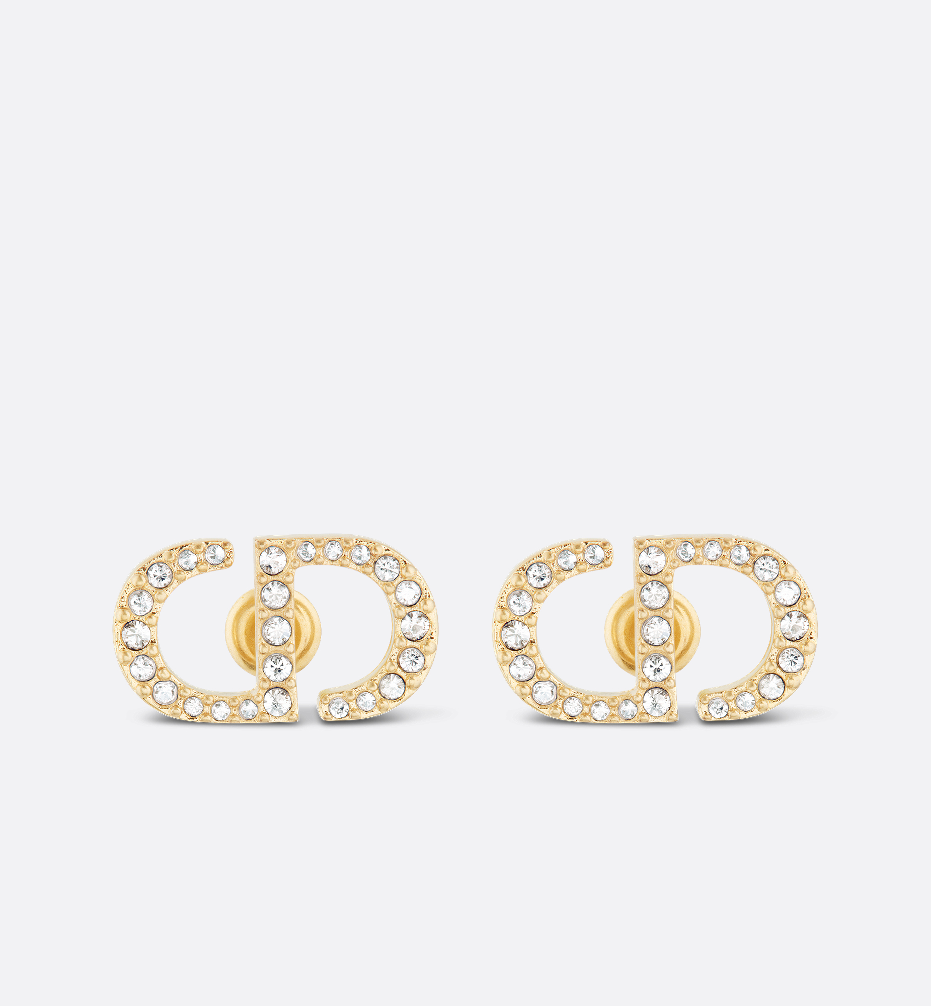 Petit CD Stud Earrings Gold