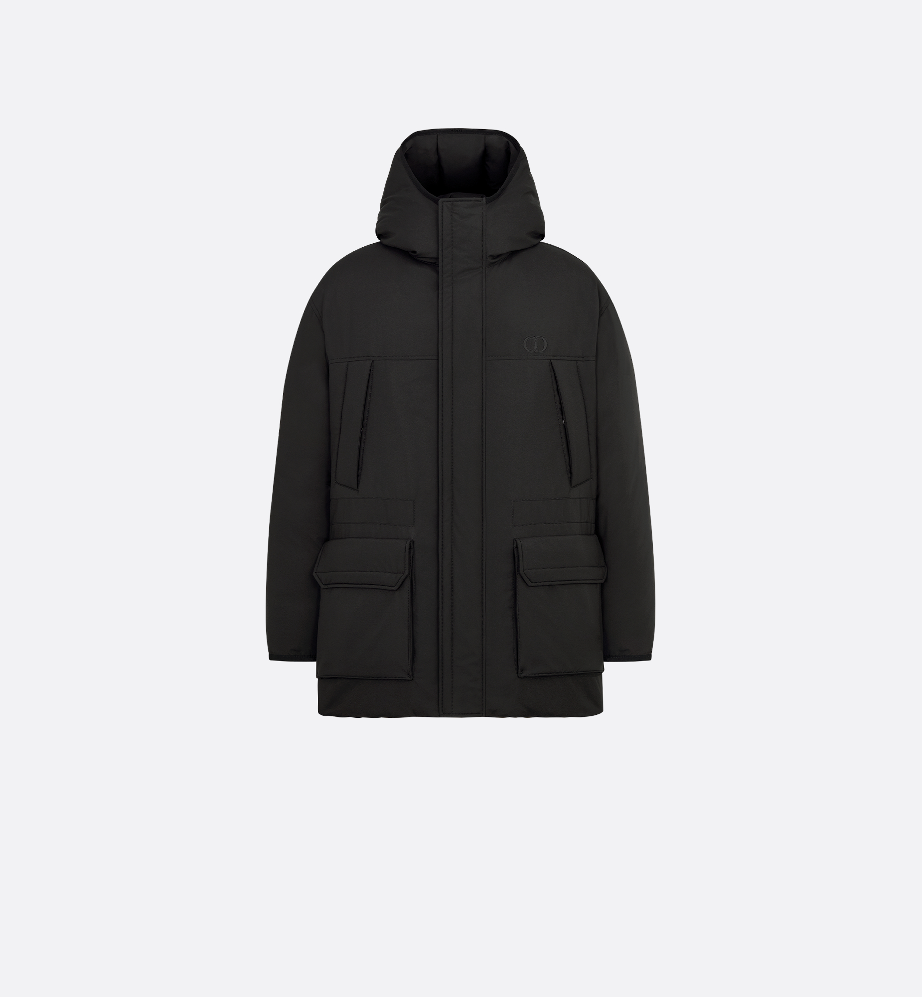 CD Icon Hooded Down Jacket Black