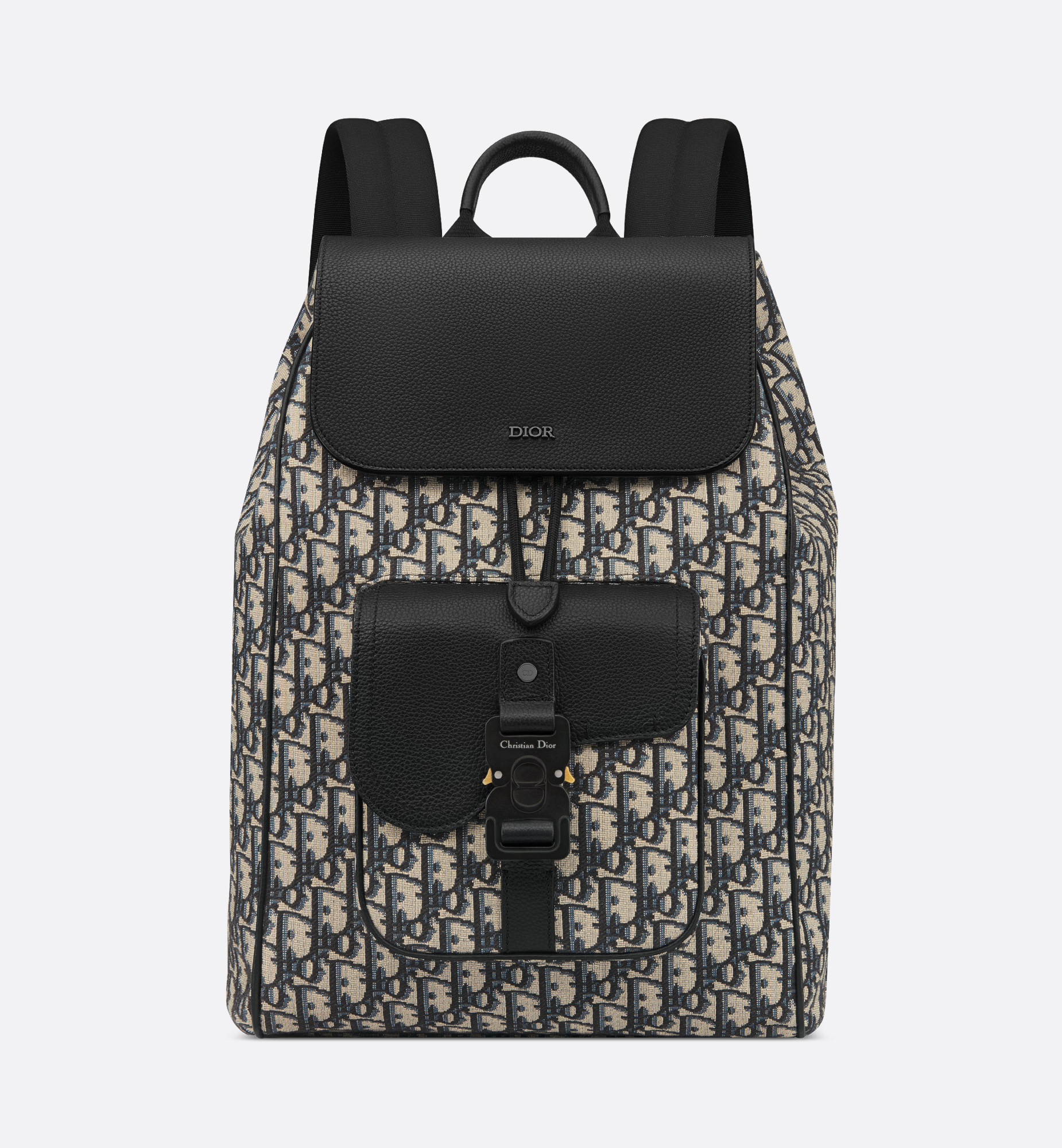 Saddle Backpack with Flap Beige