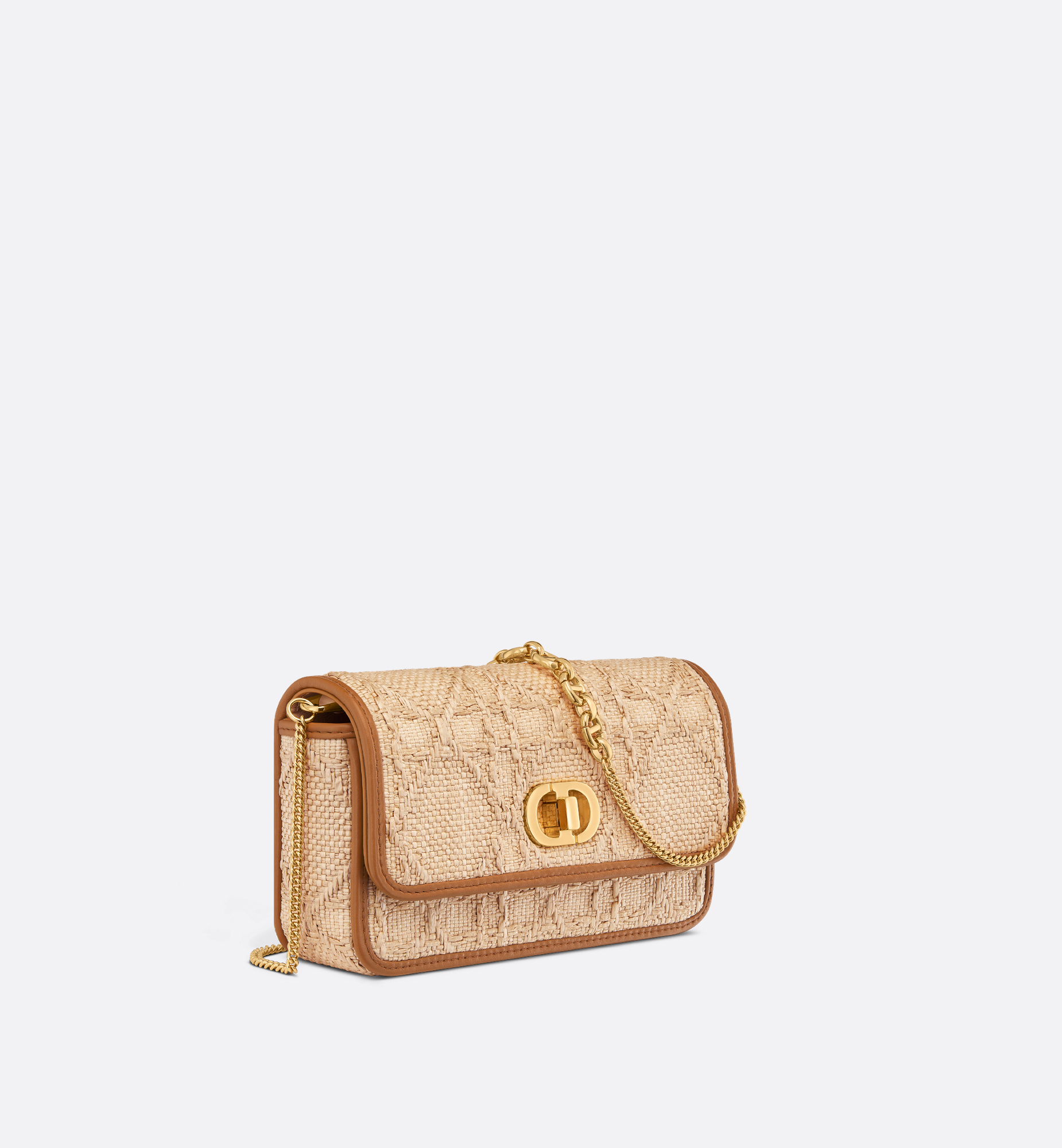 Small Miss Caro Pouch with Chain Beige