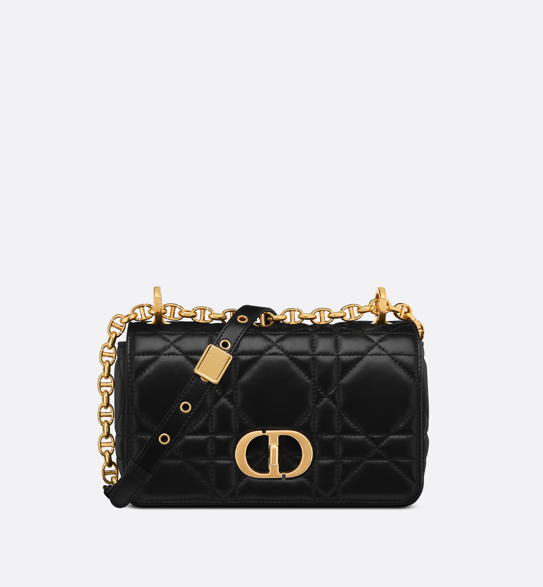 Small Soft Dior Caro Bag Black