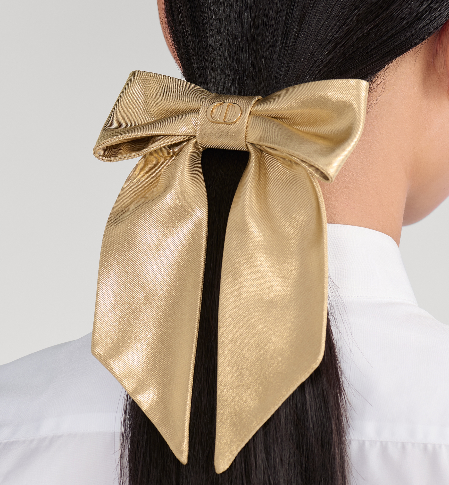 Large Dior Twist Bow Gold