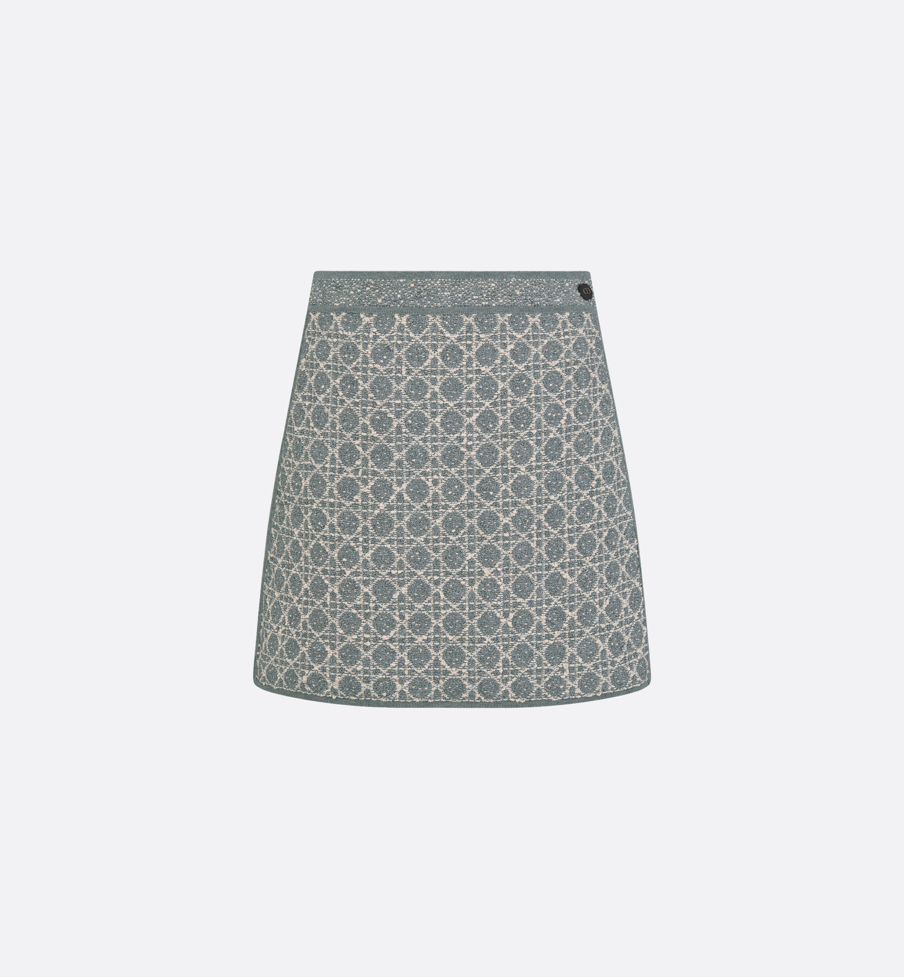 Macrocannage Miniskirt Grey
