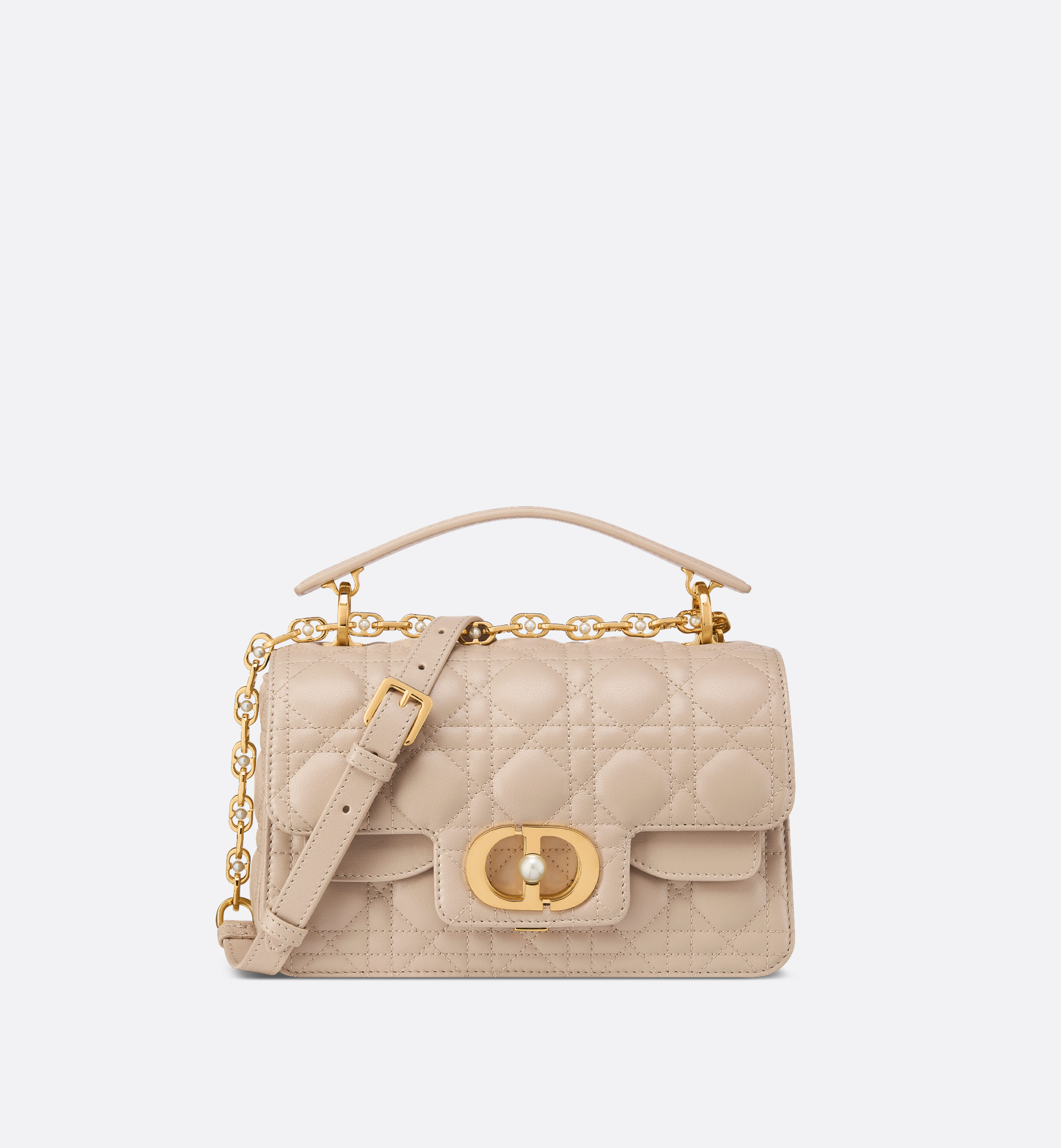 Small Dior Jolie Top Handle Bag Beige