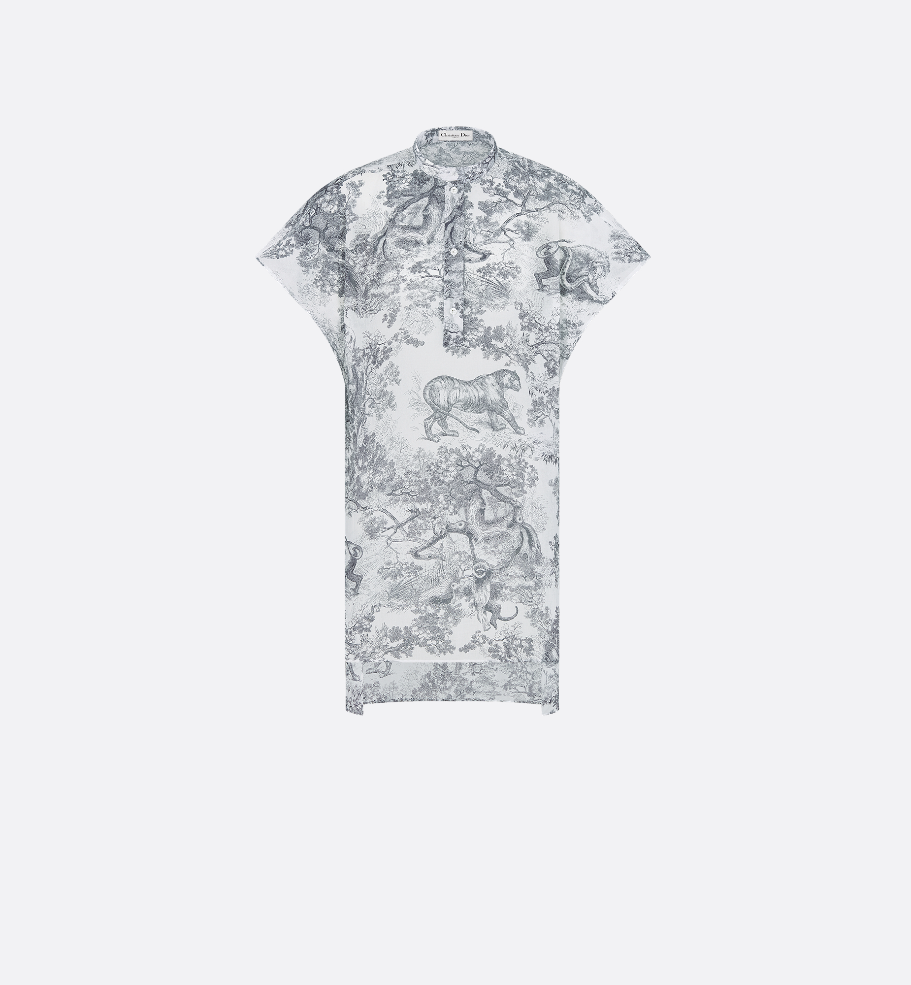 Dioriviera Long Blouse with Cap Sleeves Blue