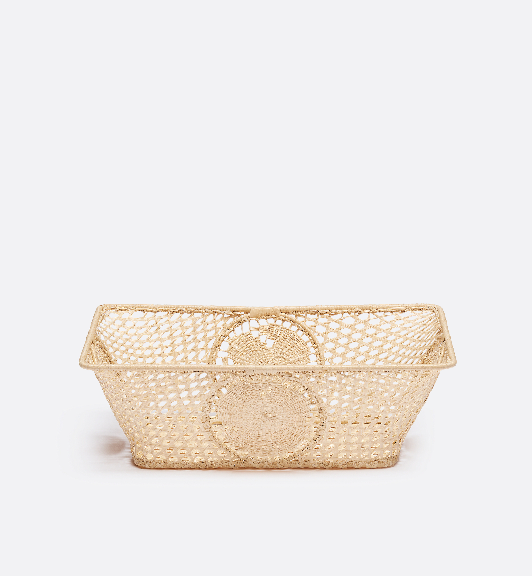 Set of Two Rectangular Baskets Beige