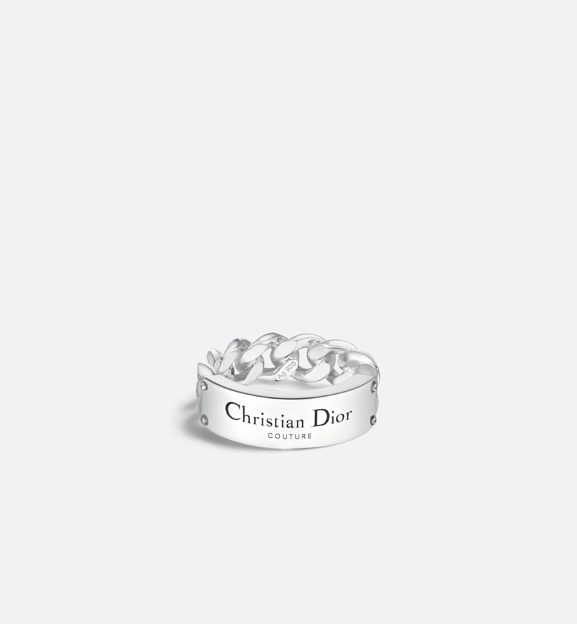 Christian Dior Couture Chain Link Ring Silver