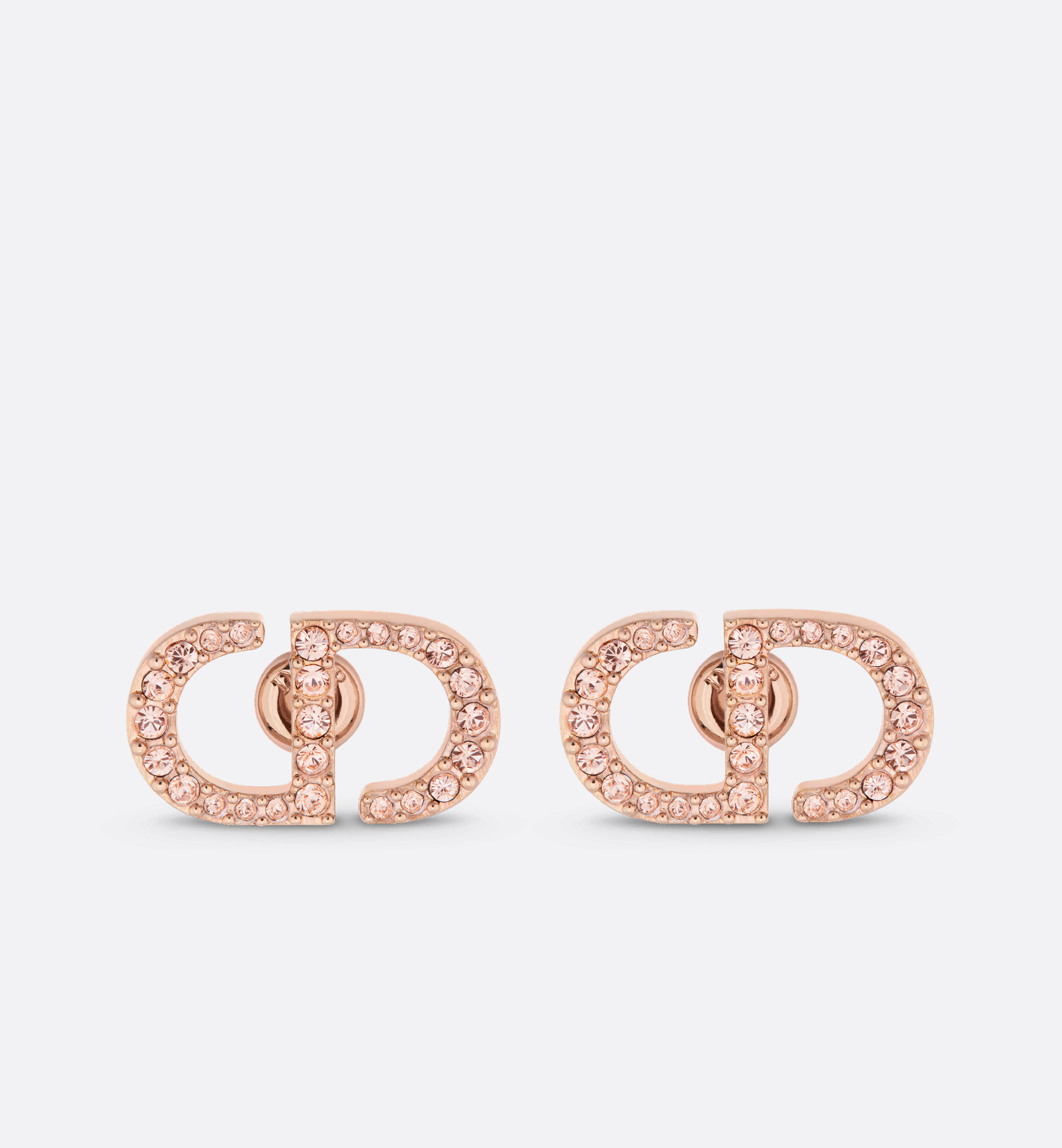 Petit CD Stud Earrings Pink