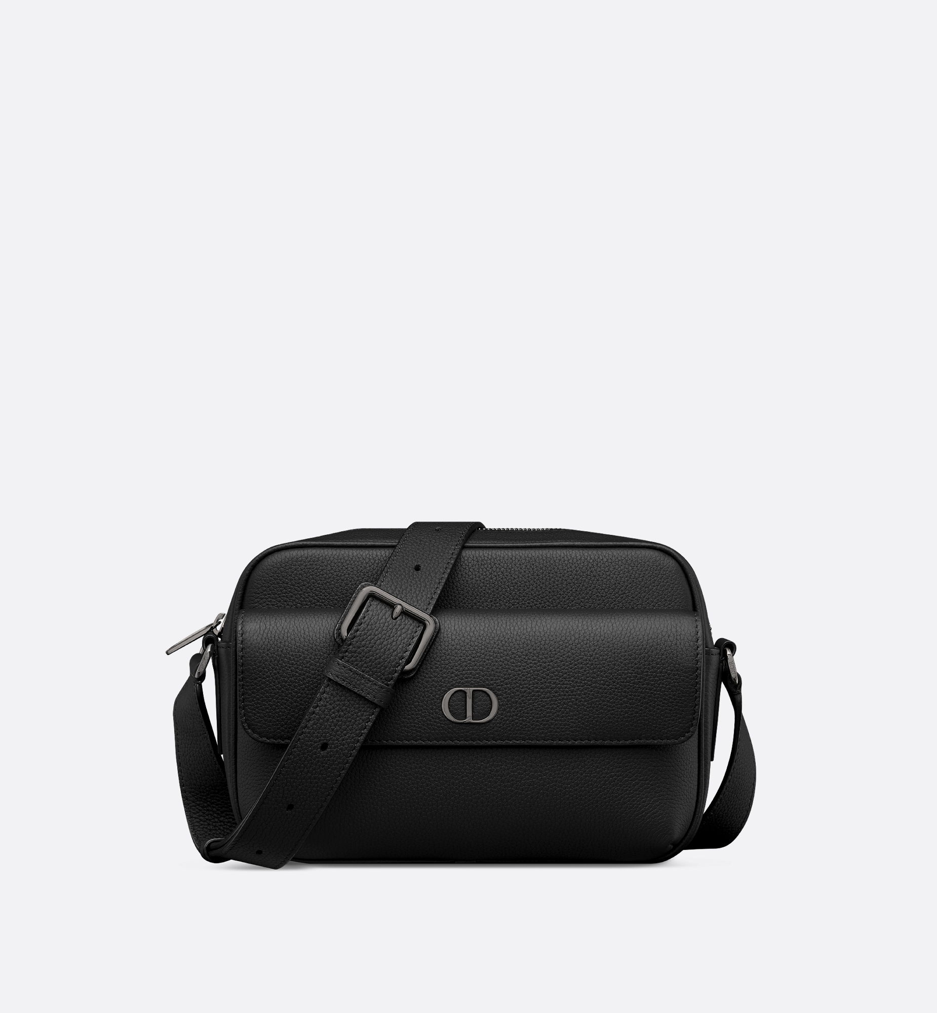 CD Icon Zipped Messenger Bag Black
