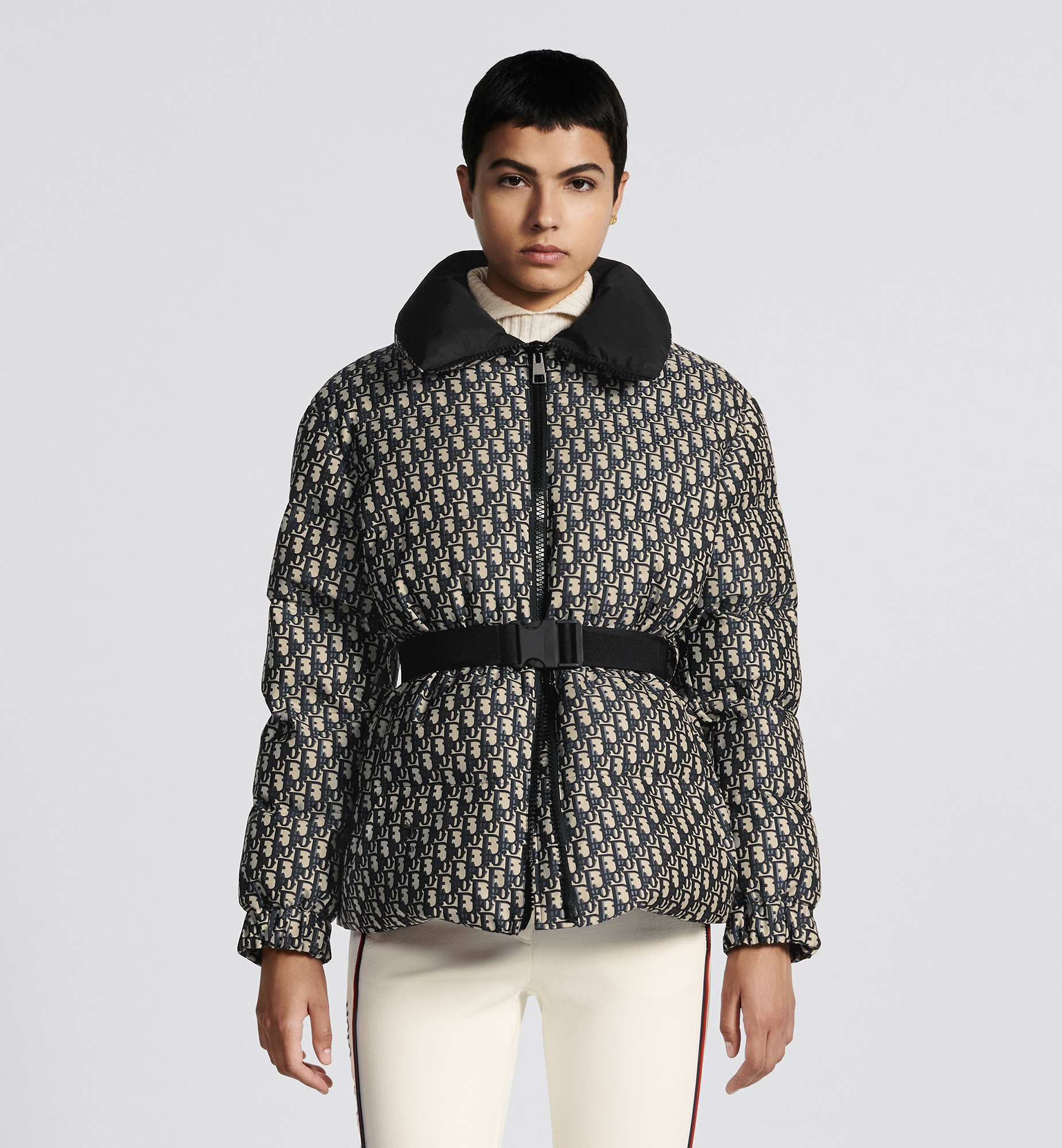 DiorAlps Belted Puffer Jacket Blue
