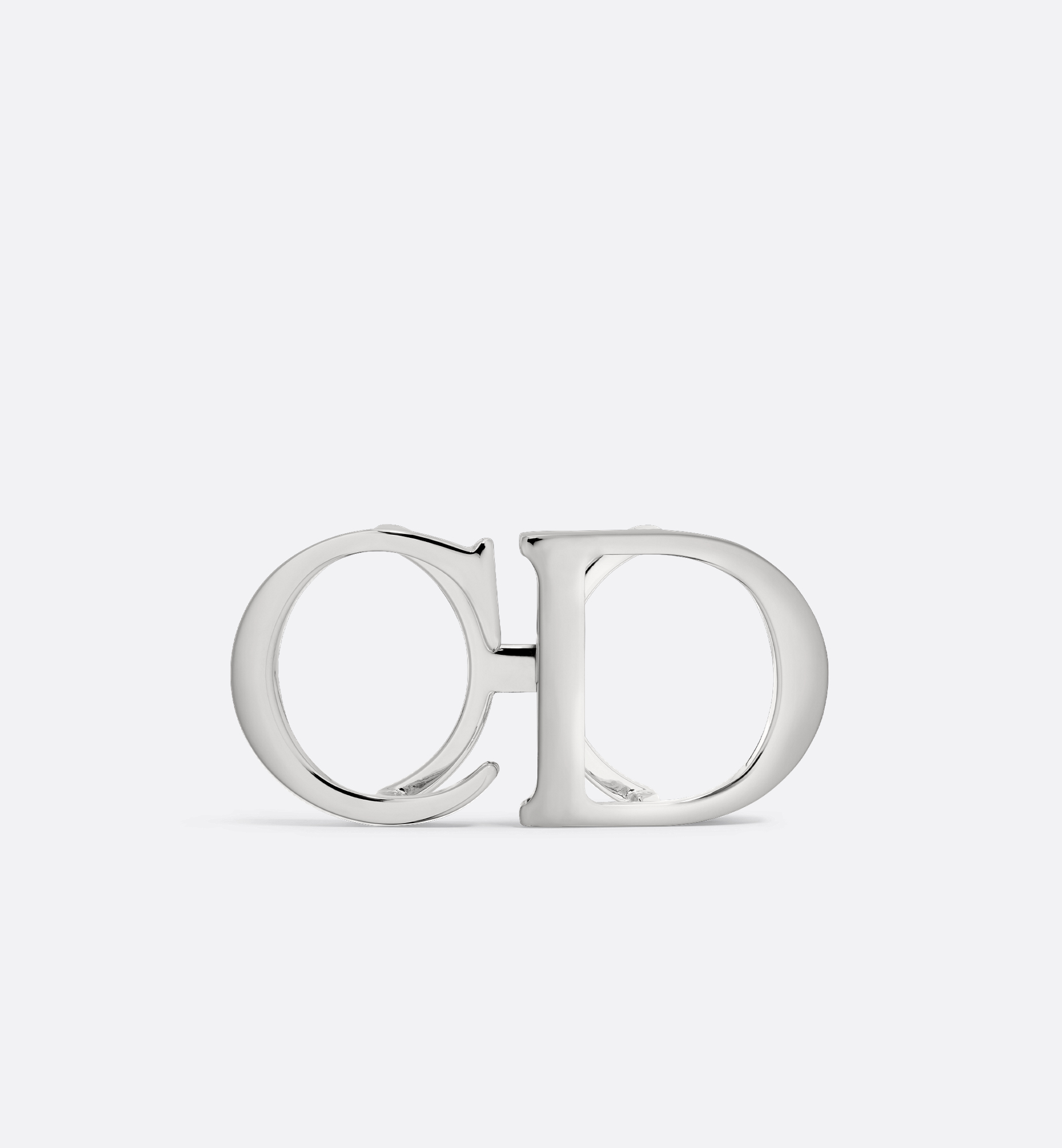 CD Belt Buckle Silver