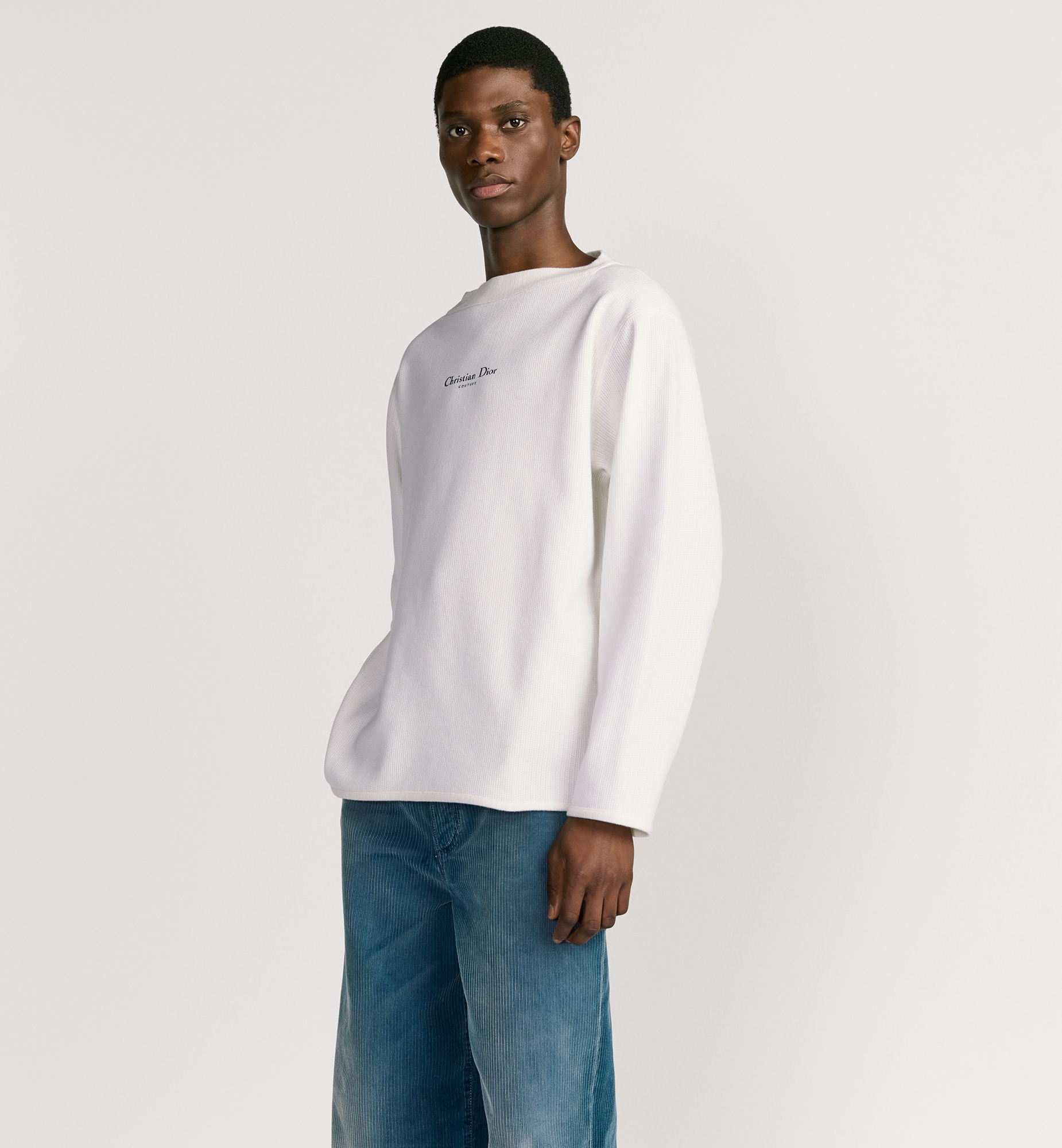 Christian Dior Couture Long-Sleeved T-Shirt, Relaxed Fit White