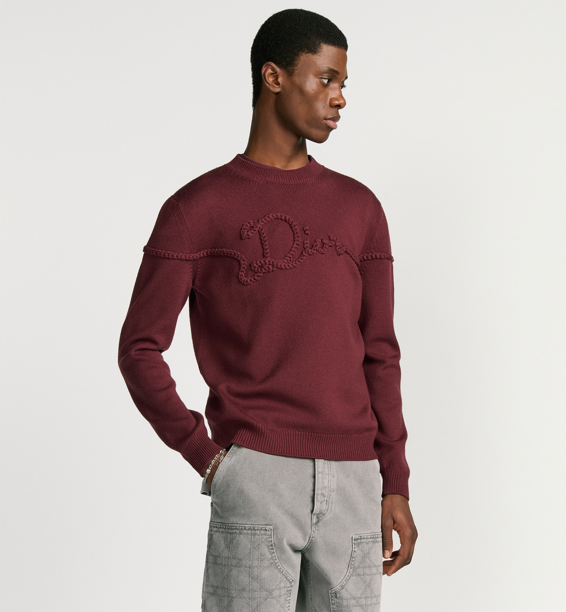 Dior Ribbon Sweater Red