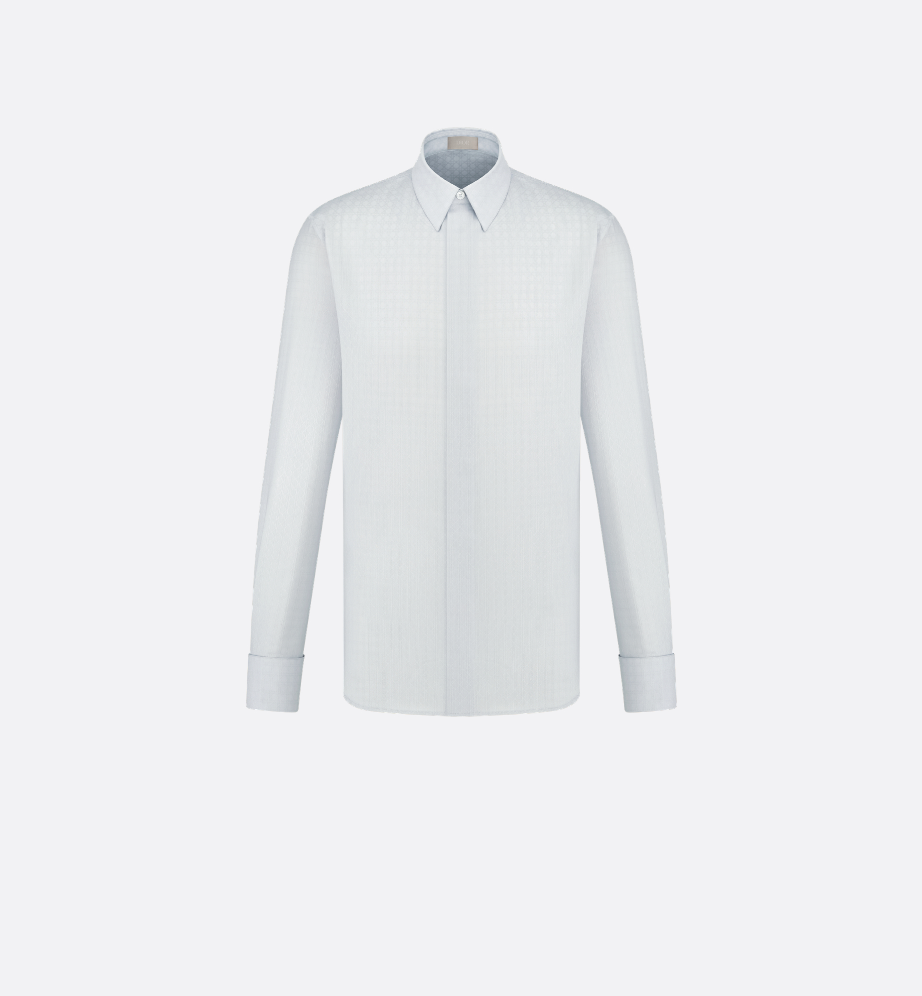 Cannage Shirt with French Cuffs Grey