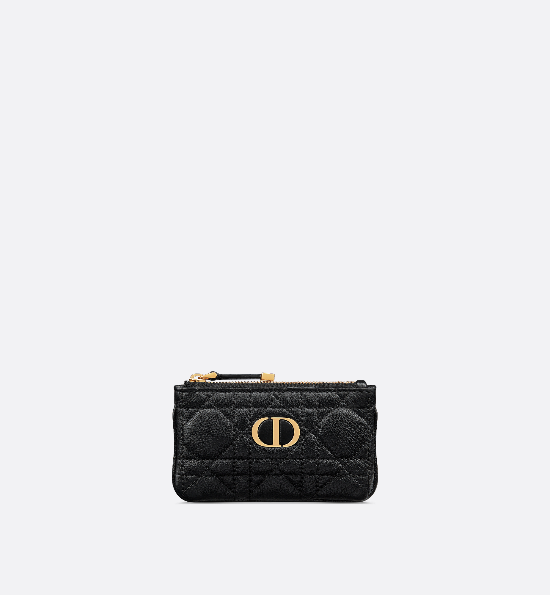 Dior Caro Myrte Zipped Key Case Black