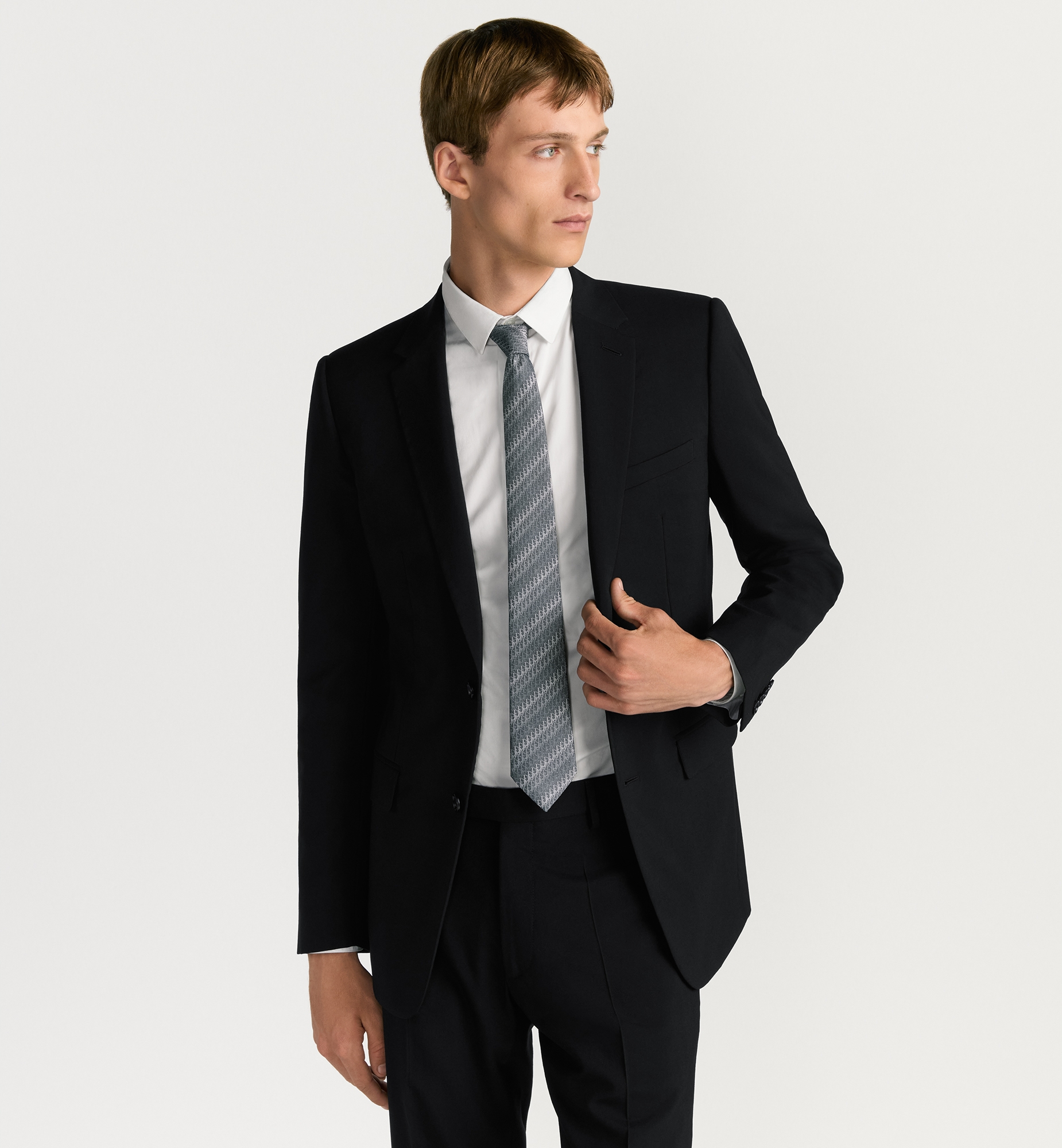 Dior Oblique Trio Tie Grey