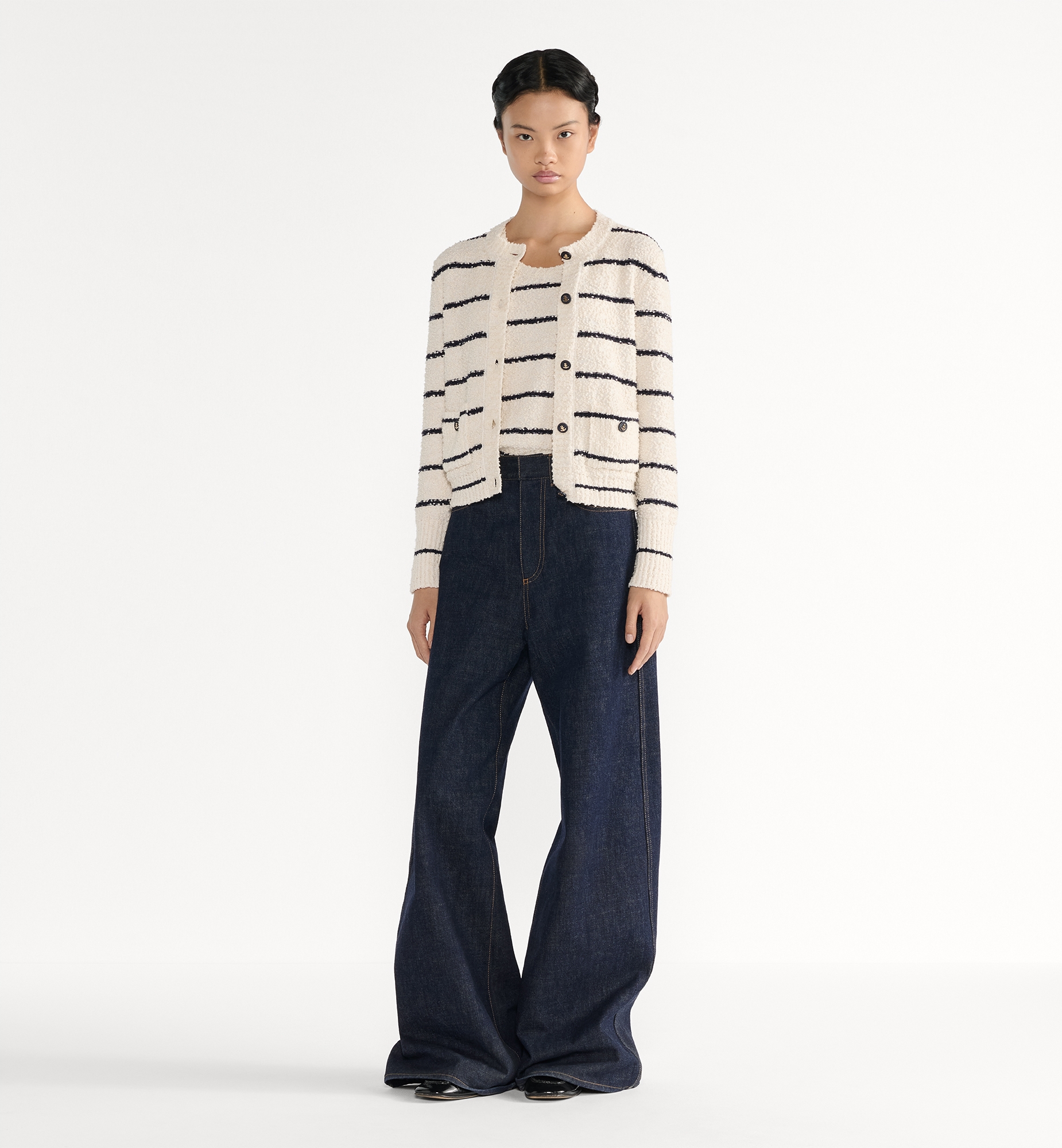 Dior Marinière Twinset White