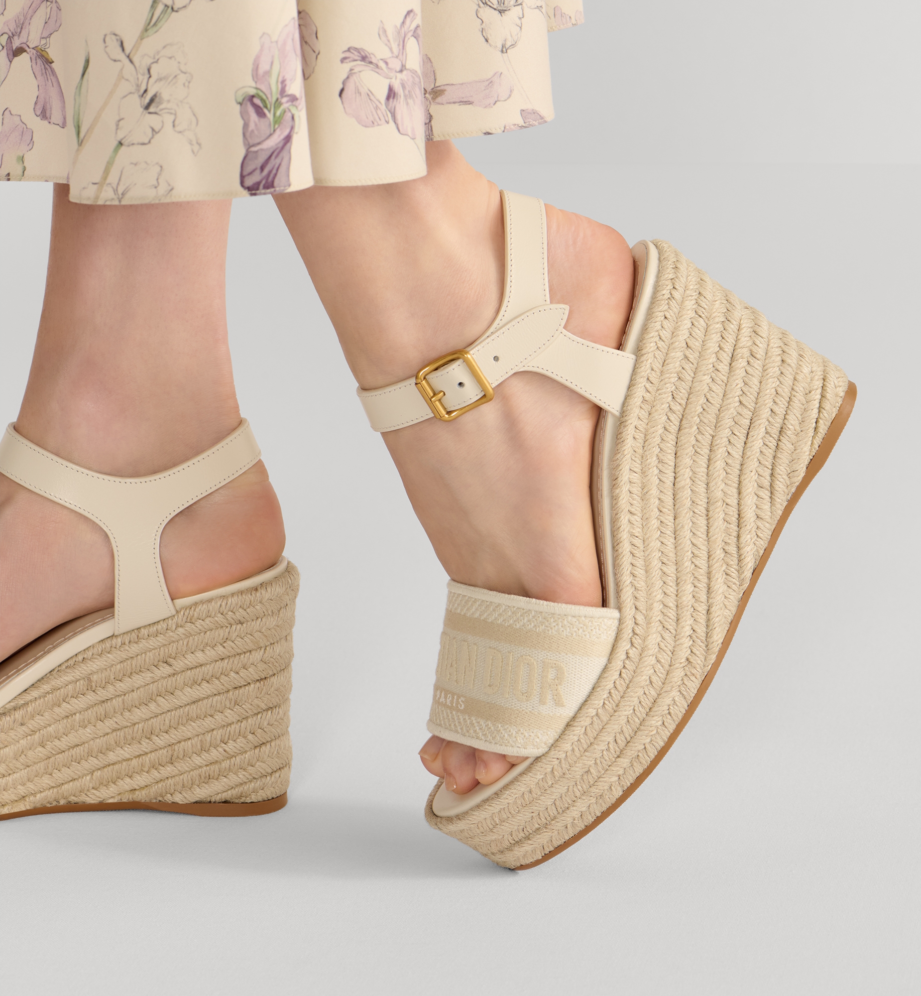 Dway Wedge Sandal White