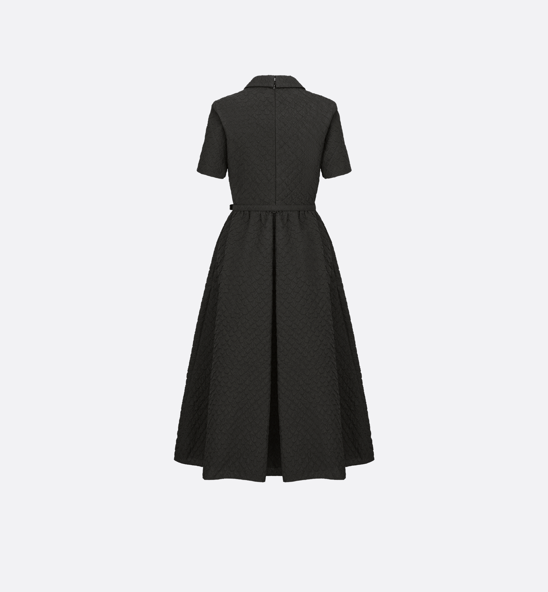 Mid-Length Belted Dress Black